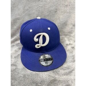New Era Los Angeles Dodgers MLB Fitted Hat Cap Royal Blue Size 7 1/4 Minors